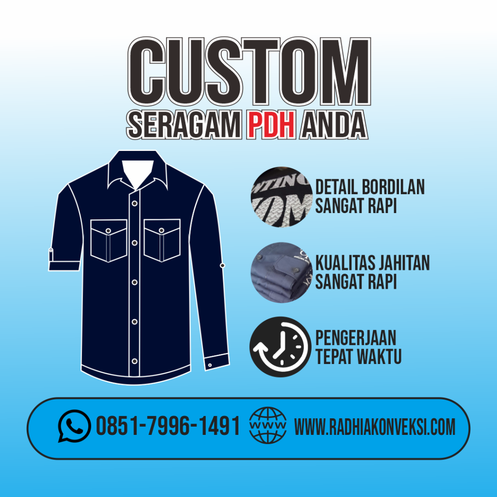 Vendor Konveksi PDH Surabaya Berpengalaman